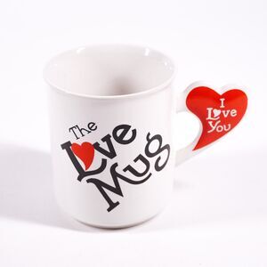 The Love Mug I Heart You Valentines Ceramic Coffee Mug Tea Cup Drinkware Vintage
